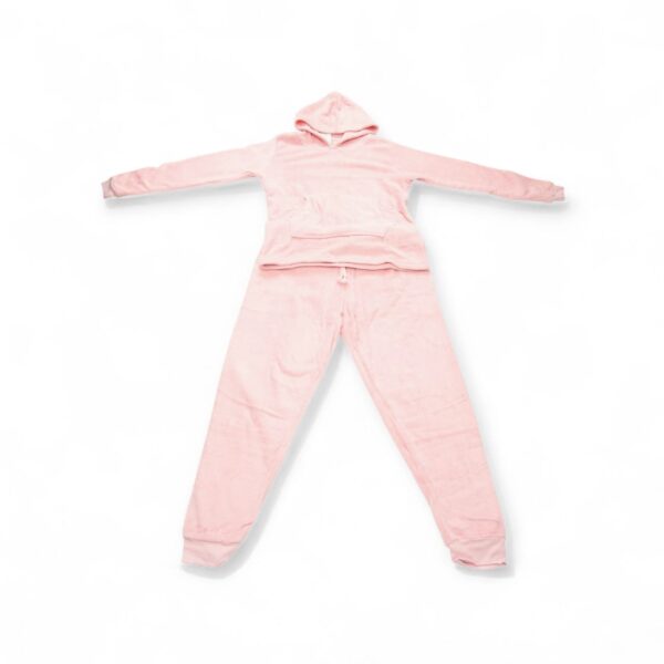 Blush Lounge Soft Pink Hoodie Set for Effortless Comfort - Image 1