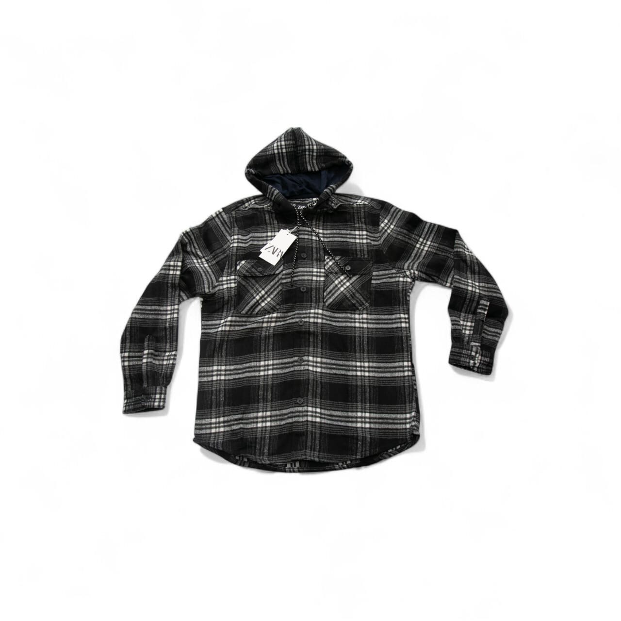 8bedf553-09bd-4b4e-b97d-b07369914ed3 Men's Flannel Hoodie Shirt - Image 1