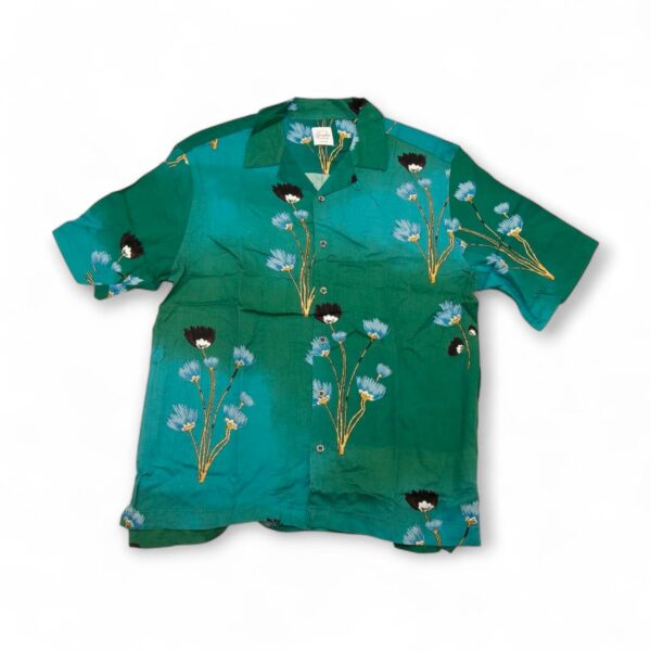 Teal Floral Shart - Image 1