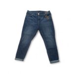 Rolled-Up Denim Jeans with Classic Pocket Detail